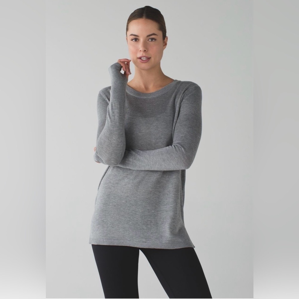 Lululemon Bring It Backbend Sweater Heathered Medium Grey